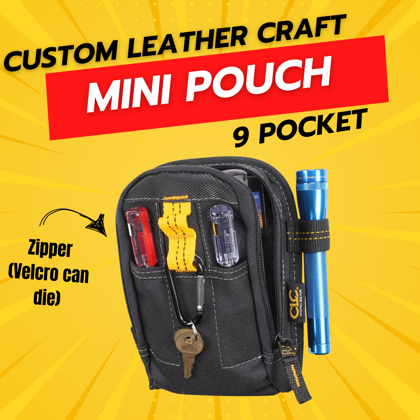 Custom Leathercraft "Carry-All" Mini  Pouch